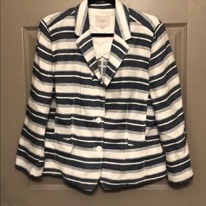 💜 Navy and White Striped Blazer